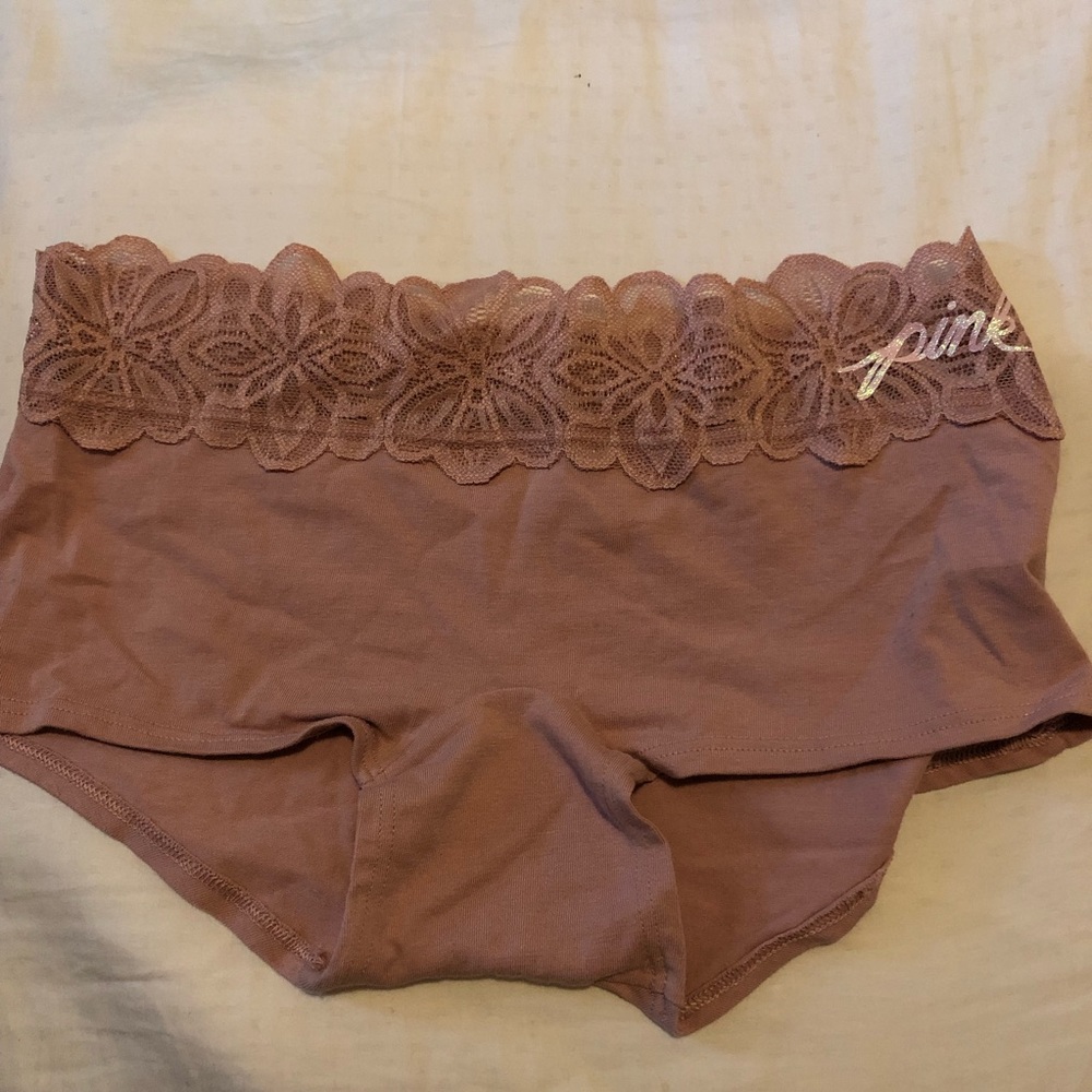 VS PINK sparkly rose blush panty